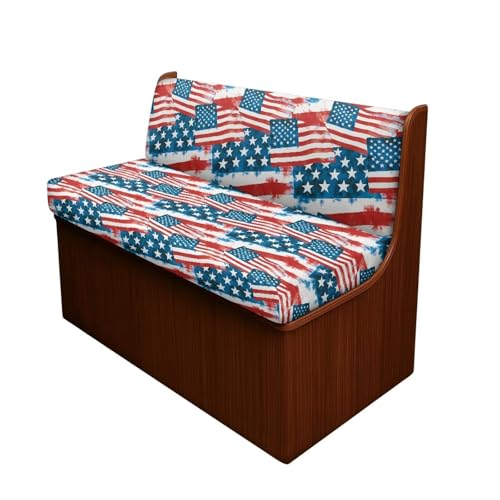 4th of July RV Dinette Cushion Covers American Flag RV Sofa Cover Retro Replacement Camper Cushions Cover for RV Furniture Universal RV Accessories for Inside Decorations - color: 4th of July American Flag