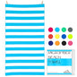 Your Choice Microfiber Beach Towel, Sand-Free Quick Dry Travel Towel, Oversized Compact Lightweight Recycled Towel for Pool Camping(67"x35"/60"x30") - color: M-light Blue Stripes, size: Large(60x30")
