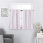 Diamond Home Linens 2 Piece 100% Blackout Insulated Rod Pocket Kitchen Curtain Tiers Set for Small Windows 24" Long-Light Pink - color: Light Pink, size: 27"W x 24"L (Pack of 2)