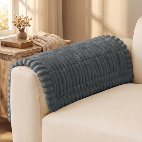 decorUhome Couch Cover for Dogs, Non-Slip Fuzzy Pet Sofa Cover for Seat, Backrest & Armrest, Soft Washable Pet-Friendly Sofa Protector, Dark Grey, 27.6" x 27.6" - color: Dark Grey, size: 27.6"x27.6"