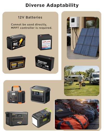 LVYUAN 400W Portable Solar Panel, 36V Foldable Blanket Solar Panel IP64 P-PERC, Upgraded 23% Efficiency for Solar Power Station Generator for Outdoor Camping Backpacking Hiking, 22 Pounds - size: 400 Watt Portable Solar Panel