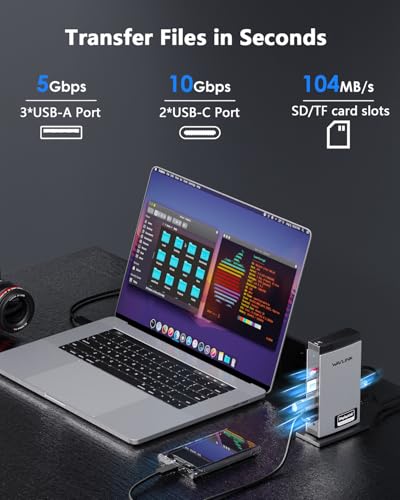 WAVLINK Docking Station 3 Monitors, Triple 4K@60Hz for MacBook M1/M2/M3/M4/Windows, Displaylink Dock with 3X HDMI or 2X DisplayPort, 130WPD,5 USB Ports, Ethernet, Audio, SD/TF