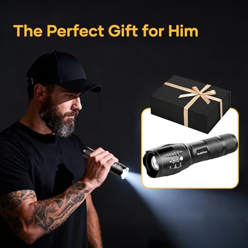 4 Pack Rechargeable Flashlights High Lumens, Bright 1 Mode Small Flashlight Powerful Tactical Flashlights Rechargeable, LED Flash Light Zoomable for Camping Hiking Emergency Gift