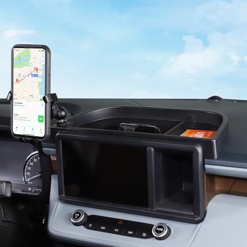 Aunginsy Center Console Dash Storage Tray Compatible with Ford Maverick 2022 2023 2024 Dashboard Multi-Functional Phone Holder Storage Box Organizer Tray Insert with Mobile Phone Mount Accessories - size: Type B