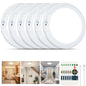 Rechargeable Ceiling Light 6 Pack, No Wiring Magnetic Motion Sensor Ceiling Light with Remote, Battery Operated LED Dimmable Ceiling Lights for Closet Shower Bathroom Hallway Pantry Shed Porch Stairs - size: 6 PACK