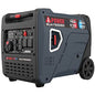 A-iPower 7600W Dual Fuel Quiet Portable Inverter Generator, Electric Start RV Ready, EPA & CARB Compliant CO Sensor, With Telescopic Handle For Backup Home Use, Tailgating & Camping (SUA7600iED)