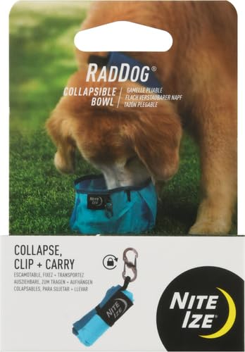 Nite IZE RadDog Collapsible Dog Bowl, Lightweight Food and Water Bowl - color: Blue