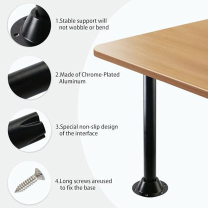 PACEWALKER 27" RV Table Legs and Bases Aluminum RV Table Base Mount Bases and Legs,RV Dinette Pedestal for RV, Boat, Outdoors, Dock, Camper for Camper and Deck Trailer Motorhome