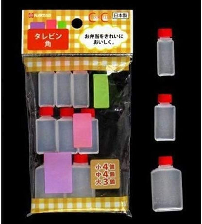 JapanBargain 2054, Japanese Travel Bottles for Dressing Spice Soy Sauce Squeeze Squirt Bottles Mini Sauce Containers Made in Japan, 11pcs