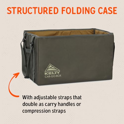 Kelty CARGO Box – Camping, Tailgating, Travel Organization Kit, Large Structured Tote + 3 Individual Pods Storage for Trucks, Vans, SUVs Cars – Color Coded Packing Cubes, Rugged + Water Resistant 45L