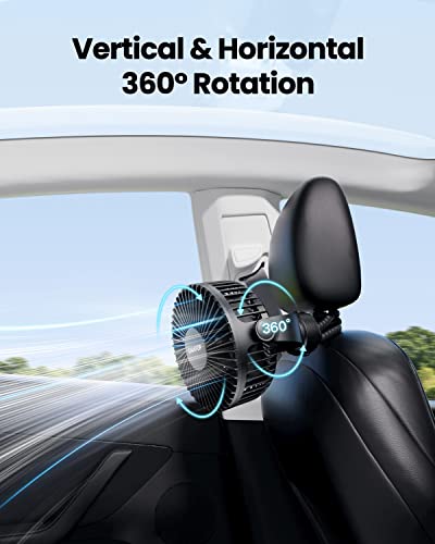 Gaiatop Mini Portable Stroller Fan, Battery Operated Small Clip on, Detachable 3 Speed Rechargeable, 360° Rotate Flexible Tripod Better Cooling for Car Seat Crib Treadmill Travel Black - color: black
