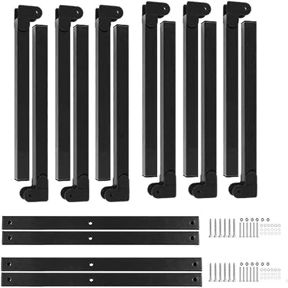 Ultrawall Wall Mount Wood Organizer and Lumber Storage Metal Rack for Shed, Workshop, Garage with 3-Level (Black-4 Pack) - style: Black-4 PACK