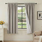 H.VERSAILTEX Linen Look 100% Blackout Curtains 63 Inches Long for Bedroom Full Light Blocking Rod Pocket 42 Inches Wide Linen Textured Thick Window Curtain Drapes with White Backing, Stone, 2 Panels - color: Stone, size: 42"W x 63"L (Pack of 2)