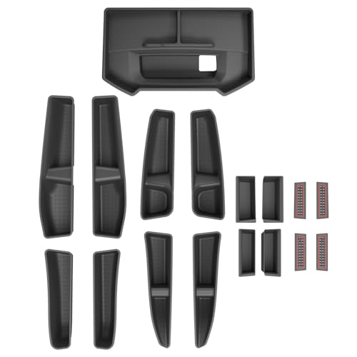 13Pcs Dashboard Storage Organizer Compatible with 2019-2026 Dodge RAM 1500 Door Side Storage Box Door Bottom Storage Box Replacement for 2019-2026 Dodge RAM Accessories - color: Storage Box Set