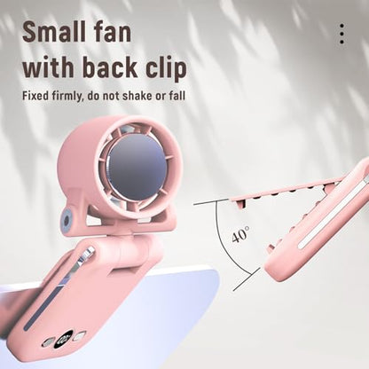 Mini Portable Handheld Clip On Rechargeable Personal Hand Fan with LED Display, High Speed Turbo Battery Operated 100 Speeds Small Fan for Travel/Outdoor/Concerts/Lash/Makeup (update purple) - color: update purple