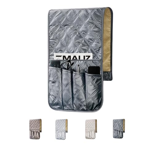 Remote Control Holder for Couch, Armchair Caddy for Recliner Sofa Armrest Organizer, PU Waterproof Non-Slip Bedside Storage with 5 Pocket for Cell Phone TV Remote Magazine Tablet Glass Black - color: Black