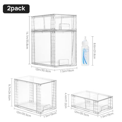 Vtopmart Clear Organizer - style: 4 Large+4 Small