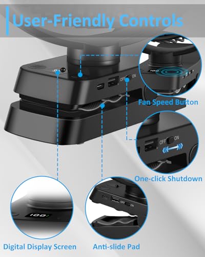 Clip On Fan 8 Inch, 12000mah Rechargeable Battery Powered Portable Fans With Remote Control, Lights, 5 Speeds, Timer, Strong Clamp USB Clip Fan for Bed, Stroller, Desk, Golf Cart, Tent, Treadmill - size: 8 Inch