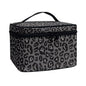 Flashideas Black Leopard Makeup Organizer - Large Capacity Travel Makeup Bag with Easy Hold, Vertical Storage - color: Black Leopard 2