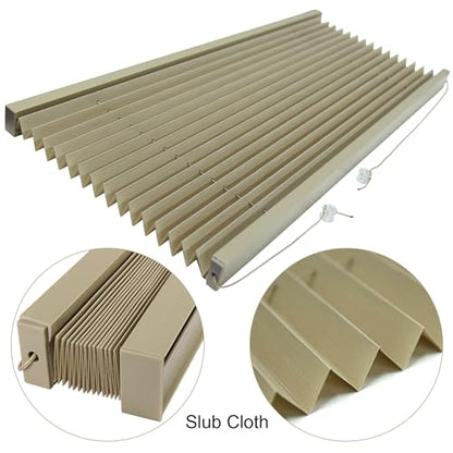 Asooll RV Shades, 26" W x 24" L, UV Blocking, Cappuccino, Polyester Blend, Manual Adjustment, Bedroom & Bathroom