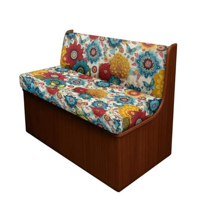 Boho Flowers RV Dinette Cushions Covers RV Bench Furniture Protector Set with 1 Backrest Cover & 1 Bench Cover, Washable - color: Boho Flowers
