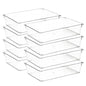 8 Pack Drawer Organizer - 6" X 9" Clear Acrylic Storage Bins with Non-Slip Pads, Versatile Desk Tray for Makeup, Jewelry, Kitchen, Bathroom, and Office Organization - size: 6"X 9"