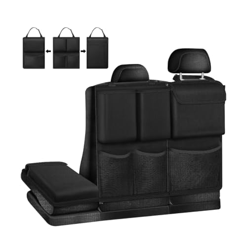 Mandark Car Trunk Organizer, Detachable Vehicle Seatback Hanging Storage Container with Zippers, Large Capacity Waterproof Auto Seat Back Trunk Bag Accessories, Universal for Most Vehicles (Black) - color: Black, size: Style A