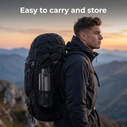 16000mAh Telescopic Camping Light, Rechargeable LED Lantern with Tripod Stand, Portable Flashlight & Power Bank, 300° Rotatable Dimmable Tent Light, Magnetic Base & SOS for Hiking, Fishing, Camping