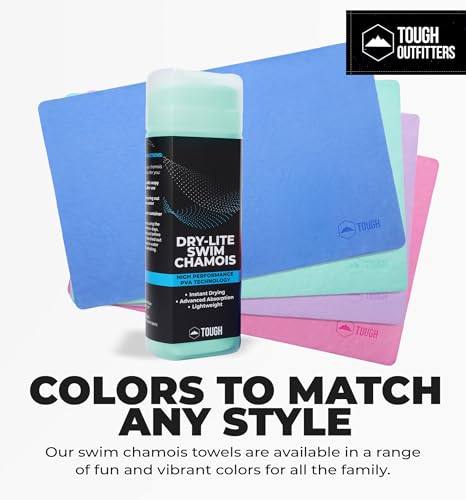Tough Outfitters Quick Dry Towel - Travel Towel Fast Drying Lightweight - Compact Microfiber Towels for Body Camping Swim Beach Camp Backpacking - Quick Dry for Swimmers - color: Large - 26" X 17" - Aqua