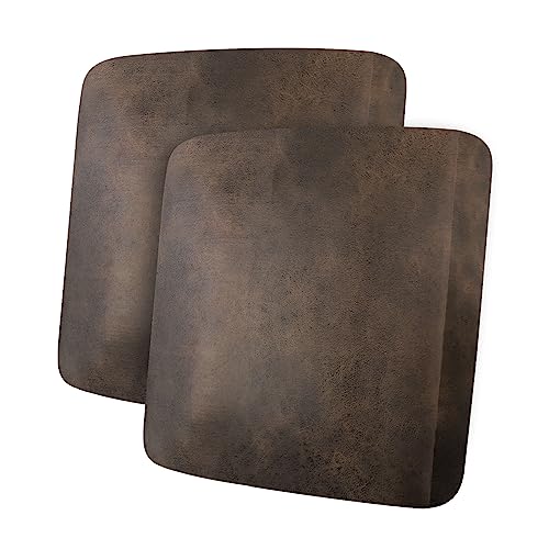ANARACHON Leather Look Couch Cushion Covers Sofa Seat Slipcovers Sets Couches Furniture Protector for Sectional Armchair Loveseat Pets Kids Stretch Spandex Fabric (2 Cushion Loveseat, Brown) - color: Brown, size: 2 Cushion Loveseat