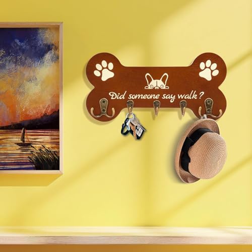 Dog Leash Holder forwall,Coat RackHooks, Mount Storage Organizer (Yellow 2) - color: Yellow 2