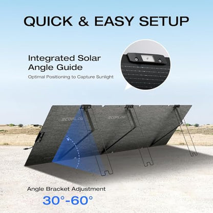 EF ECOFLOW Solar Generator DELTA 2 Max 2048Wh with 220W Solar Panel, LiFePO4 Battery Portable Power Station, Up to 3400W AC Output, AC + Solar Fast Dual Charging 0-100% in 1 Hr For Outdoor Camping RV - style: DELTA 2 Max+220W Solar Panel