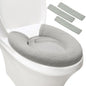 Bathroom Soft Thicker Warmer Stretchable Washable Cloth Toilet Seat Cover Pads (Gray/3pcs) - color: Gray X 3pack