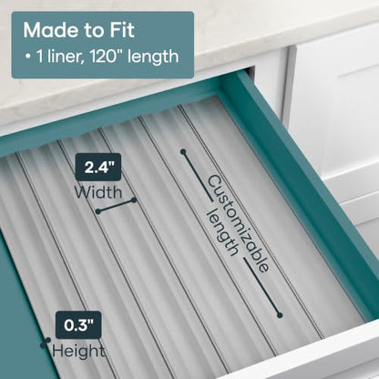YouCopia SpiceLiner Spice Rack Drawer Organizer (Universal Fit 10’ Roll),Gray - color: Gray