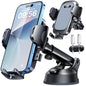 YRU [True Upgrade for Safety] Car Phone Holder Mount [Patent & Military-Grade] Dashboard Cell Phone Holder for Car Vent Windshield Phone Stand for iPhone 17 16 15 14 13 Pro Max Truck Samsung (Grey) - color: Grey