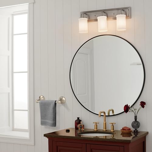 Antique Hand Towel Holder,Towel Ring Brushed Nickel for Bathroom,Towel Bar 9-Inch,Bathroom Accessories Towel Rack, Wall Mounted,Towel Hanger for Bathroom - color: Brushed Nickel