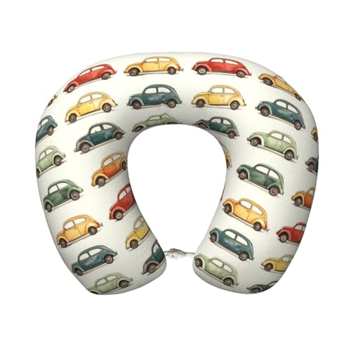 Vintage Car Travel Pillow Comfortable Soft Memory Foam Neck Pillow for Travel Airplane Driving Office - color: Color-7