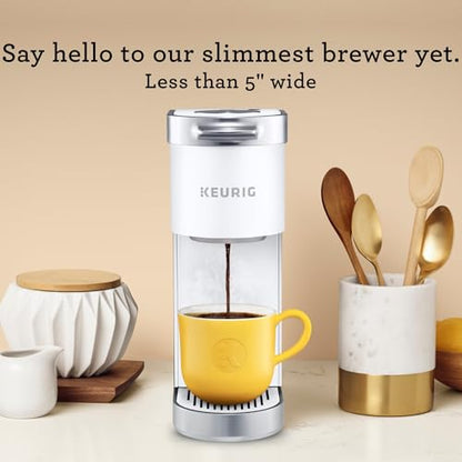 Keurig K-Mini Plus Single Serve K-Cup Pod Coffee Maker, with 6 to 12oz Brew Size, Stores up to 9 K-Cup Pods, Travel Mug Friendly, Matte White - color: White