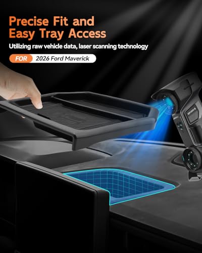 CDEFG for 2025 2026 Ford Maverick Dashboard Organizer Tray - Behind Screen Dash Storage Tray 2025+ Maverick Accessories