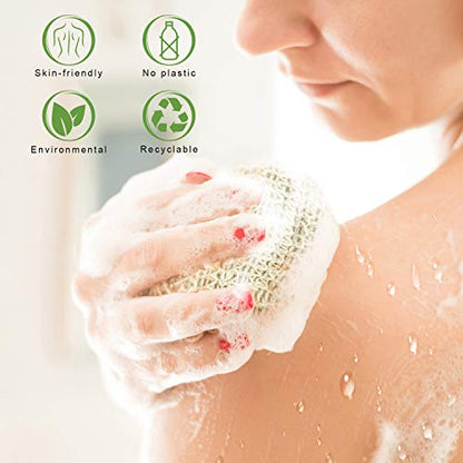 E-Know Soap Bag, 5 Pack Natural Sisal Soap Saver, Zero Waste Plastic-Free Soap Net, Foaming and Drying The Soap, Massage, Peeling - color: 5 Pack