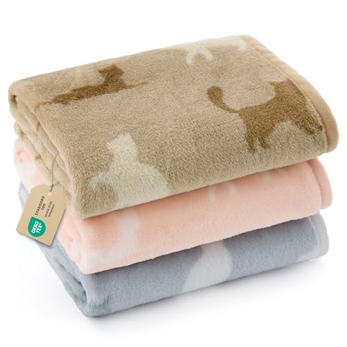 Bedsure 3-Pack Cat Blanket, Ultra-Soft Flannel Fleece Pet Blankets with Cute Cat Prints, Machine Washable Throw Blanket for Indoor Crate, Carrier, Bed & Travel, Kitten Blanket, 40x30 - color: Cute Kitties, size: 40" x 30" (3 Pack)