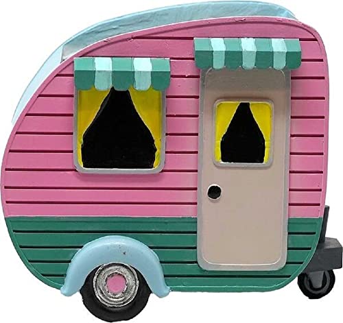 Spoontiques Camper Flower Pot, Home Décor, Tabletop Decoration, Vase Window Décor, Indoor Outdoor Décor - style: Camper