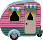 Spoontiques Camper Flower Pot, Home Décor, Tabletop Decoration, Vase Window Décor, Indoor Outdoor Décor - style: Camper