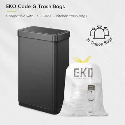 EKO Mirage X 80 Liter / 21.1 Gallons Motion Sensor Trash Can, Automatic Large Kitchen Trash Can Touchless, Stainless Steel, Matte Black - size: Mirage 80L - Matte Black