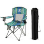 Elevon Camping Chair, Portable Folding Outdoor Chair with Arms, Cup Holder and Carry Bag - color: Multi-color