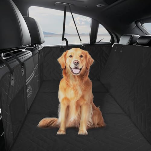 MIROZO Back Seat Extender for Dogs,Dog Car Seat Cover for Pets,Seat Covers for Back Seat,600D Heavy Duty Seat Cover for Dogs,Durable Car Seat Protector Sedan SUV Trucks,3 fold Boar Bottom - size: 3-fold For Full Size Truck / Full Size SUV
