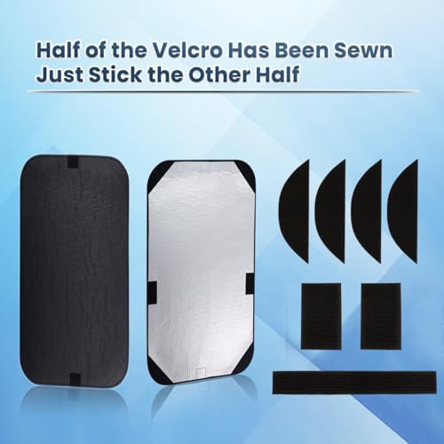 RV Door Window Shade Cover, Sun Blackout Fabric for Camper Privacy Entrance (16 x 25 inch)- 2 Packs - color: Black-two packs