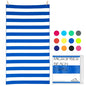 Your Choice Microfiber Beach Towel, Sand-Free Quick Dry Travel Towel, Oversized Compact Lightweight Recycled Towel for Pool Camping(67"x35"/60"x30") - color: Y-blue Stripes, size: Large(60x30")