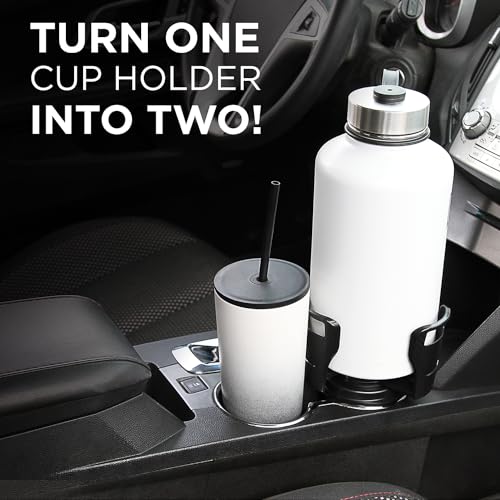 Limitless Dual CupStation - 2-in-1 Expandable Cup Holder with 360° Rotating Base – Black