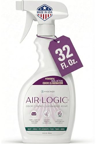 Dual-Action Odor Eliminator Spray 32 Fl Oz, Plant-Based Instant Knockdown & Enzymatic Deodorizer for Home, Neutralizes 16 Odor Sources, Bleach-Free, Fabric & Surface Safe, Lavender Lemon - size: 32 Fl Oz (Pack of 1)